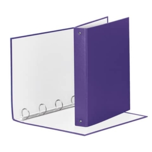 Raccoglitore Esselte Meeting a 4 anelli tondi 30mm cartone rivestito in PP viola 22x30cm dorso 4cm - 395792950