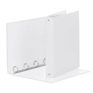 Raccoglitore Esselte Meeting a 4 anelli tondi 30mm cartone rivestito in PP bianco 22x30cm dorso 4cm - 395792904