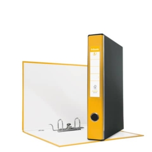 Registratore con custodia Esselte G54 Eurofile protocollo dorso 5 cm cartone rivestito in PP giallo - 390754090