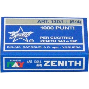 Scatola 1000 punti metallici ZENITH 130/LL 6/4 - 0301306401