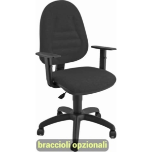 Sedia operativa girevole Unisit Metis MTPRO Eco Smart - rivestimento microfibra nero - MTPRO/MN