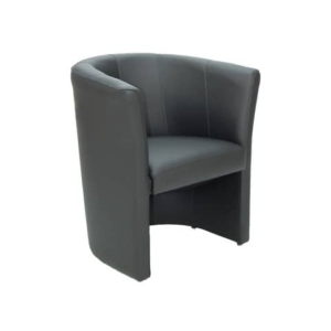 Poltroncina attesa 1 posto Unisit Monia MO1 - struttura in legno - rivestimento ecopelle nero - MO1/KN