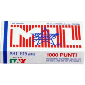 Scatola 1000 punti metallici ZENITH 515 24/6 - 0305151601