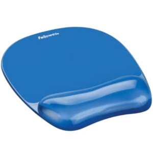 Tappetino mouse con poggiapolsi FELLOWES Crystal? Gel blu trasparente 20,2 x 23,5 x 2,5 cm - 9114120
