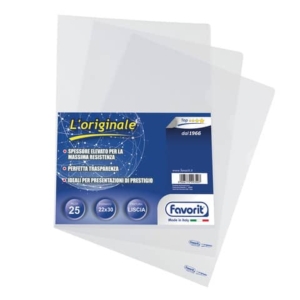 Buste trasp. a L FAVORIT L'Originale liscia top 22x30 cm conf. da 25 - 100460046