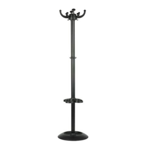 Appendiabiti da terra Unisit Jolly con portaombrelli h. 176 cm - 8 ganci nero - APUJOLN