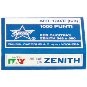 Punti metallici ZENITH 130/E 6/4 conf. 1000 punti - 0311301401
