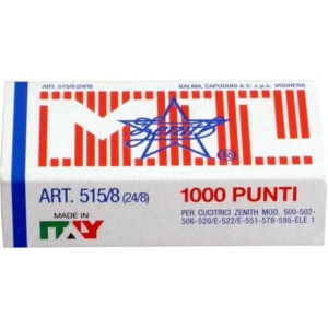 Scatola 1000 punti metallici ZENITH 515/8 24/8 - 0305151801