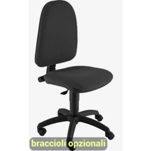 Sedia operativa girevole Unisit Jupiter JUSB/SB Eco smart - rivestimento Eco nero - JPL/EN