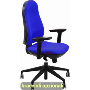 Sedia operativa girevole Unisit Ariel AIER Eco smart rivestimento ignifugo - blu - AIER/IB