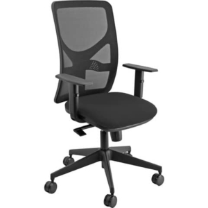 Sedia operativa girevole Unisit Pentagon Y10 PENA schienale in rete nero- rivest. Eco nero - con braccioli - PENA/BRF/EN/N
