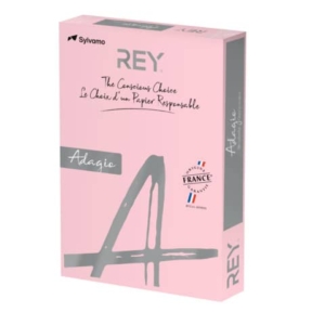Carta colorata A3 Sylvamo Rey Adagio 80 g/m² rosa 07 - Risma da 500 fogli - ADAGI080X676