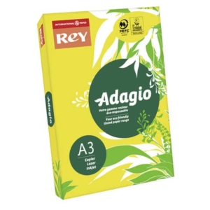 Carta colorata A3 Sylvamo Rey Adagio 160 g/m² giallo intenso 66 - Risma da 250 fogli - ADAGI160X502