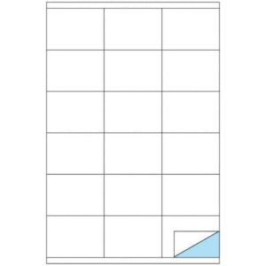 Etichette bianche MARKIN Copiatabu permanenti 70x48 mm con margine - 18 et./foglio - conf. 100 fogli - X210C517