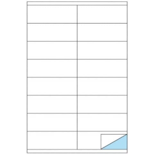 Etichette bianche MARKIN Copiatabu permanenti 105x36 mm con margine - 16 et./foglio - conf. 100 fogli - X210C501