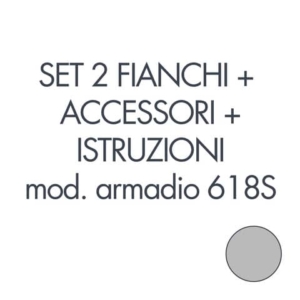 Set 2 fianchi + accessori + istruzioni per l'uso per armadio tecnical 2 618S grigio -  805141163028