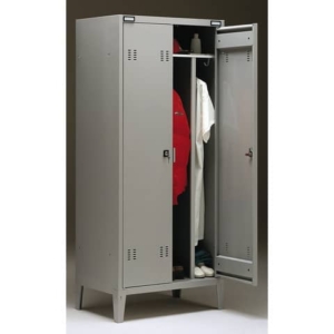 Spogliatoio sporco/pulito Tecnical 2 a 2 posti acciaio 7/10 monoblocco 80x47x180 cm - C2-SP