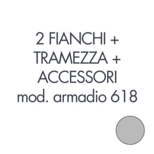 Set 2 fianchi + 1 tramezza + accessori + istruzioni per armadio Tecnical 2 618 grigio - - 805141163052