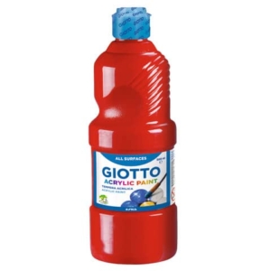 Tempera a base acrilica GIOTTO Acrylic Paint flacone 500 ml rosso F53370800