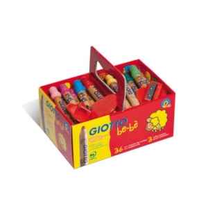 Supermatitoni colorati GIOTTO be-bè mina grande 7 mm assortiti Schoolpack da 36 + 3 temperini - F461300