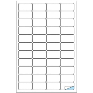 Etichette bianche MARKIN Copiatabu permanenti 47,5x25,5 mm ang. arrotondati 44 et./foglio - conf. 100 fogli X210A406