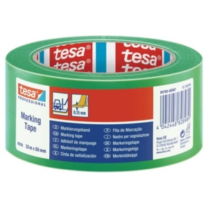 Nastro per segnalazioni in PVC tesa tesaflex® 60760 rivestito gomma resina 50mmX33m verde - 60760-00097-15