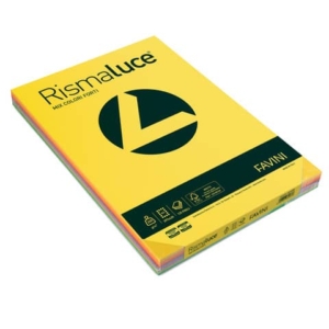 Carta colorata Favini Rismaluce colori forti 200 g/m² A3 mix 8 colori - Risma da 125 fogli - A67X113