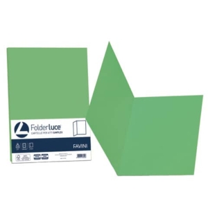 Cartellina semplice FAVINI FOLDER S cartoncino Simplex Luce&Acqua 200 g/m² 25x34cm verde 60 conf.50 - A50D664