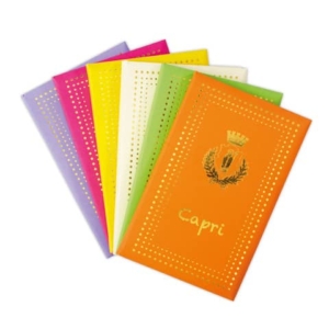 Biglietti con busta Ellebi - Sadoch Capri ''formato 9'' 9x14 cm assortiti Conf. 10 pezzi - 8020