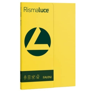 Carta colorata Favini Rismaluce colori forti 200 g/m² A4 giallo sole 53 Risma da 50 fogli - A69B544