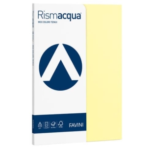 Carta colorata Favini Rismacqua colori tenui 200 g/m² A4 mix 5 colori Risma da 50 fogli - A69X524