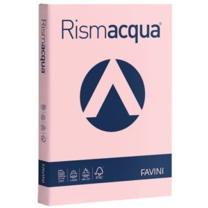 Carta colorata Favini Rismacqua colori tenui 140 g/m² A4 rosa 10 - Risma da 200 fogli - A65S204