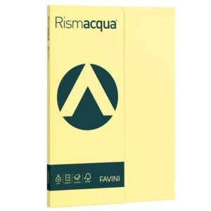 Carta colorata Favini Rismacqua colori tenui 200 g/m² A4 giallo chiaro 07 - Risma 50 fogli - A692544