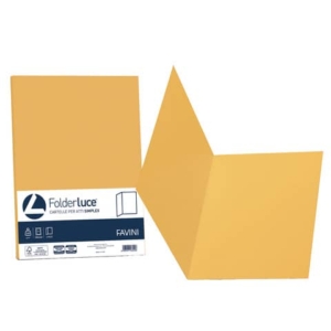 Cartellina semplice FAVINI FOLDER S cartoncino Simplex Luce&Acqua 200 g/m² 25x34cm giallo oro 52 conf.50 - A50H664