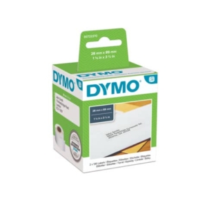 Rotoli da 130 etichette Dymo LabelWriter Indirizzi std. 28x89 mm bianco - conf. 2 pz - S0722370