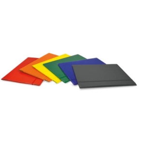 Cartellina con elastico tondo EURO-CART Presspan monolucido - 3 lembi - arancio CPEVERAR_DESK