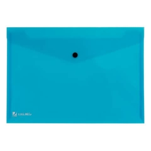 Busta con bottone King Mec Pull A4 21x29,7 cm azzurro 111316