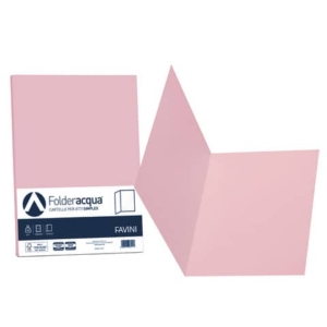 Cartellina semplice FAVINI FOLDER S cartoncino Simplex Luce&Acqua 200 g/m² 25x34cm rosa 10 conf.50 - A50S664