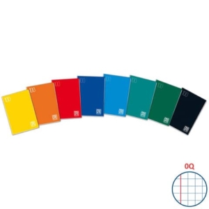 Quaderno Maxi One Color A4 con copertina in colori assortiti 100 g/m² 18+1 ff - quadretti Q con margini - 1928