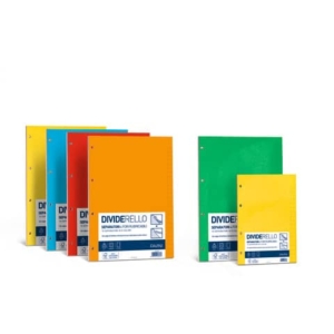 Divisore FAVINI Dividerello 20 tasti raccoglitori 10 col. assortiti 22x30cm 220 gr/mq Conf. 20 pezzi - A56Y304