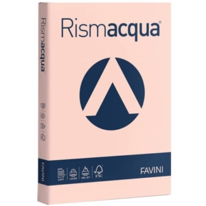 Carta colorata Favini Rismacqua colori tenui 200 g/m² A4 salmone 05 - Risma da 125 fogli - A675104