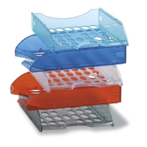 Vaschetta portacorrispondenza Leonardi Modula polistirolo trasparente naturale 26x34,5x6,5 cm - E040TN