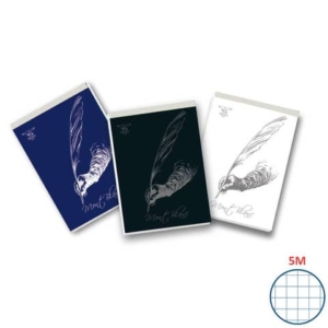 Blocco con punto metallico 70 fogli PIGNA Mont Blanc A5 a quadretti 5M assortiti - 0231119