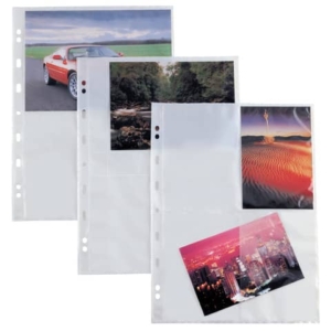 Buste a foratura universale Sei Rota Atla F per fotografie 4 spazi 13x18 cm trasparente conf. 10 buste - 662502