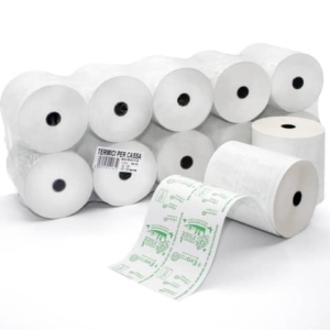 Rotoli registratore di cassa Rotolificio Pugliese Evoroll lunga durata 80 mm x 80 m foro 12 mm conf. da 10 - 7980T10