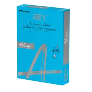 Carta colorata A4 Sylvamo Rey Adagio 160 g/m² blu intenso 51 - Risma da 250 fogli - ADAGI160X470