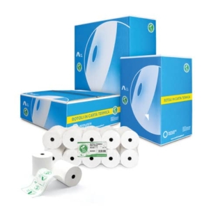 Rotoli registratore di cassa Rotolificio Pugliese Exclusive BPA FREE 57 mm x 60 m 48 g/m² - f. 12 mm conf. 10 pz NBA5760TK