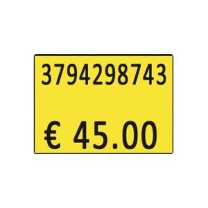 Etichette per prezzatrice Printex f.to 26x19 mm giallo removibili conf 10 rotoli da 600 etich. - B10/2619/FRG