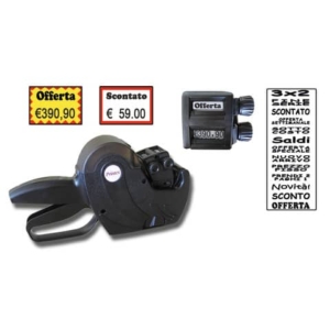 Kit Prezzatrice Printex nero ''Cinghiettino + 7 Numerica'' nero PZ2619tone b01