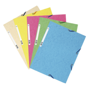 Cartelletta Exacompta a tre lembi con elastico elastico diagonale - conf. 10 pezzi - 55550E